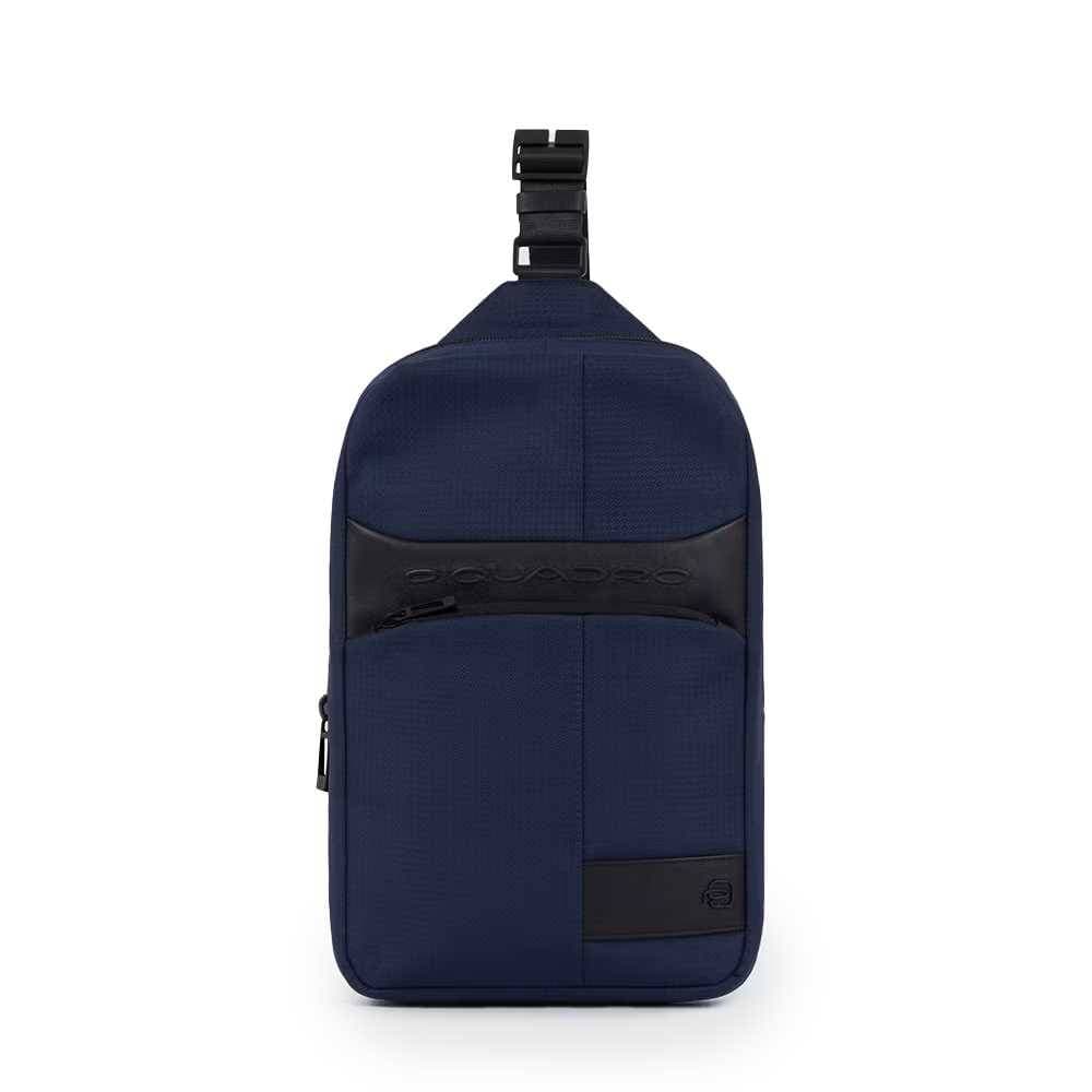PIQUADRO Monospalla  W129 pelle e tessuto Blu - CA5751W129-BLU - 2