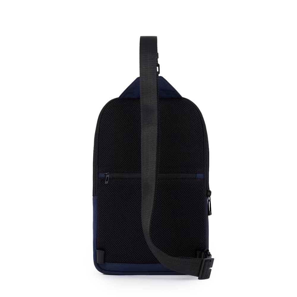 PIQUADRO Monospalla  W129 pelle e tessuto Blu - CA5751W129-BLU - 6