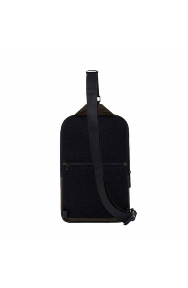 PIQUADRO Monospalla  W129 pelle e tessuto Verde - CA5751W129-VE - 5