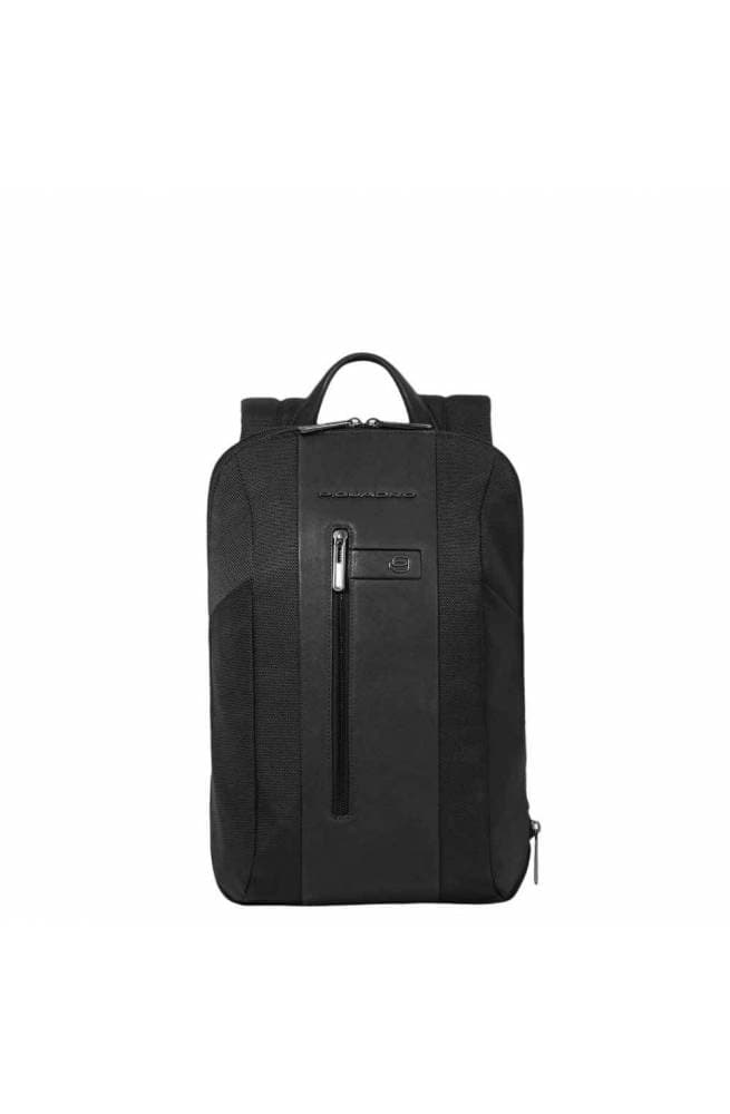 PIQUADRO Zaino  Brief pelle e tessuto Nero - CA6384BR2-N - 7