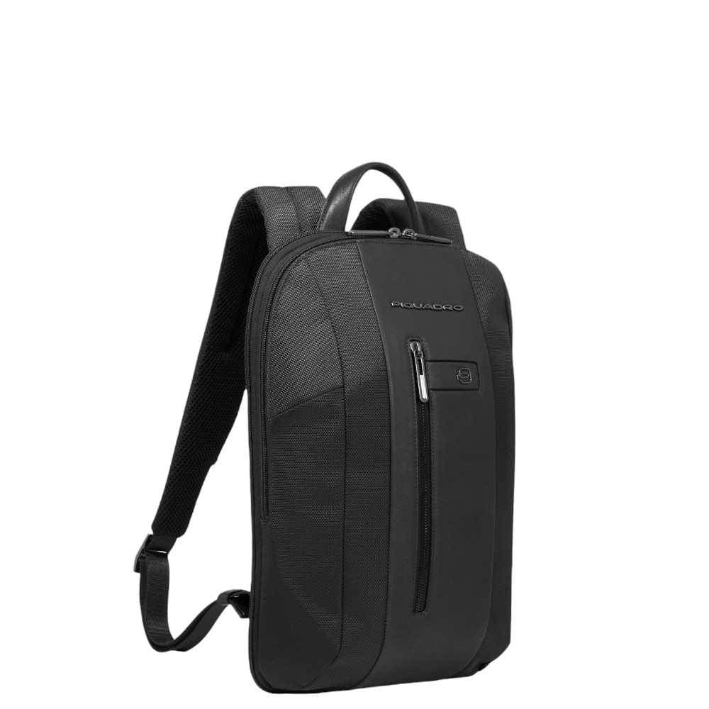 PIQUADRO Zaino  Brief pelle e tessuto Nero - CA6384BR2-N - 4