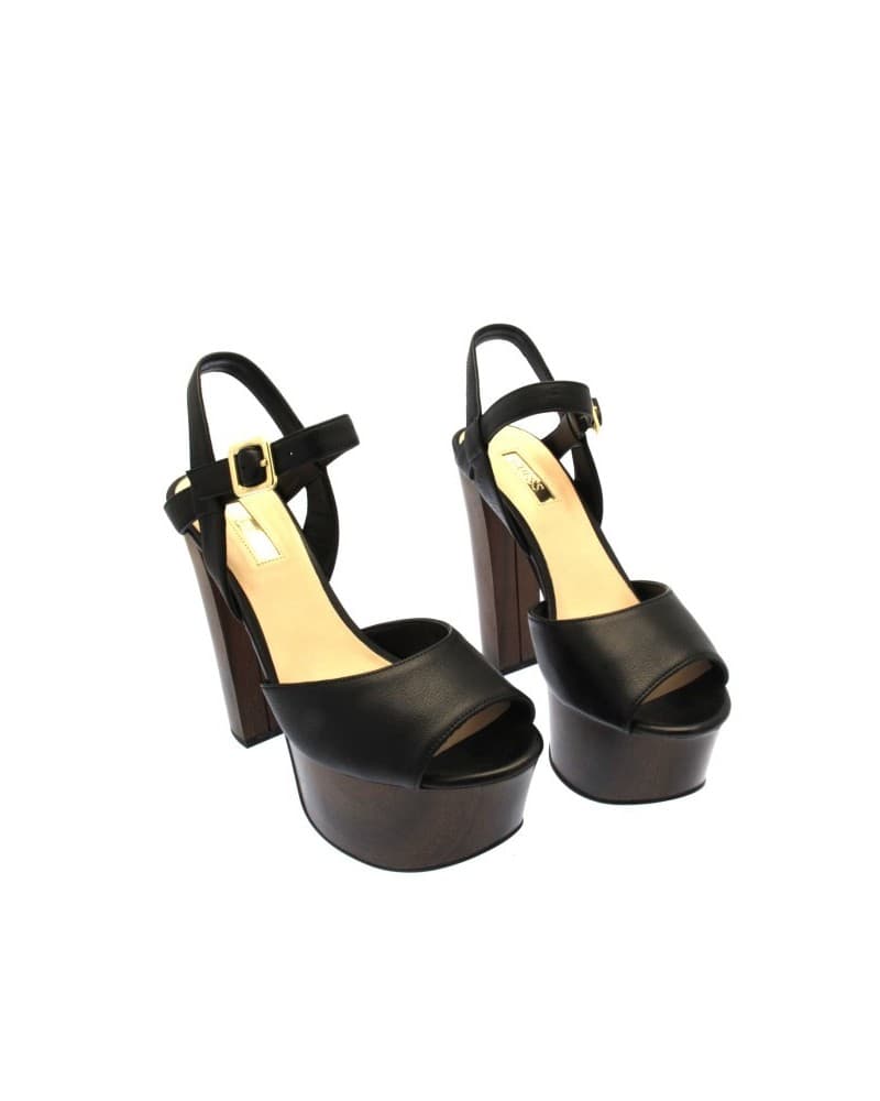 GUESS Sandali Guess Donna Nero Taglia 38 - FLDE21LEA03-BLACK-38 - 9