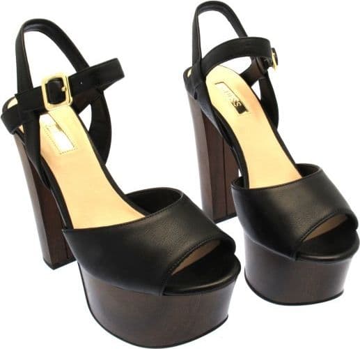 GUESS Sandali Guess Donna Nero Taglia 38 - FLDE21LEA03-BLACK-38 - 2