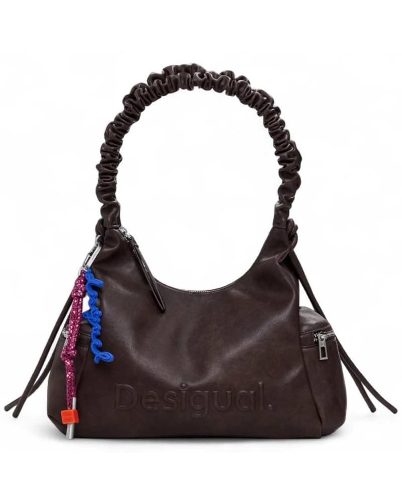 DESIGUAL Desigual Borsa a mano Half Logo Donna Marrone - 25WAXPAY-6009-U - 9