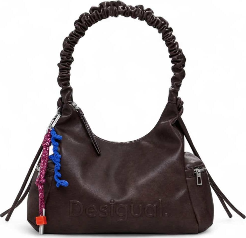 DESIGUAL Desigual Borsa a mano Half Logo Donna Marrone - 25WAXPAY-6009-U - 2