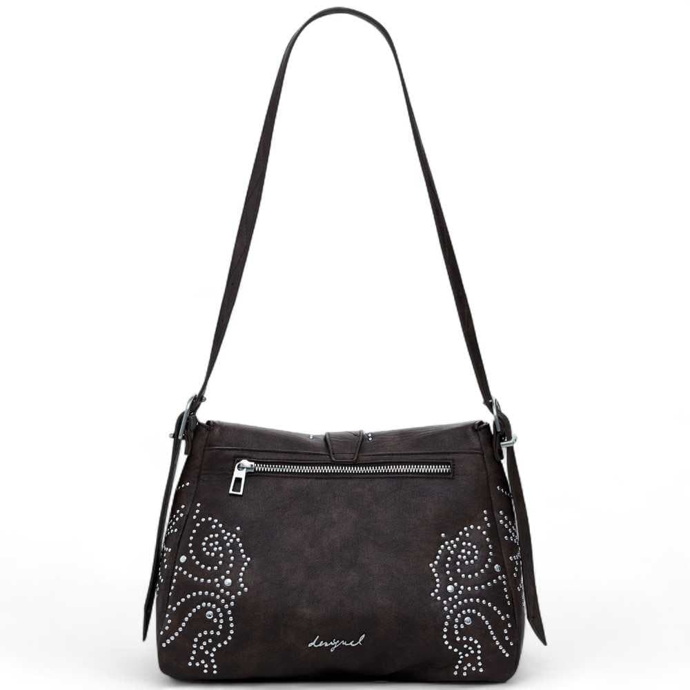DESIGUAL Desigual Borsa a tracolla Poker Face Donna Marrone - 25WAXP34-6009-U - 8
