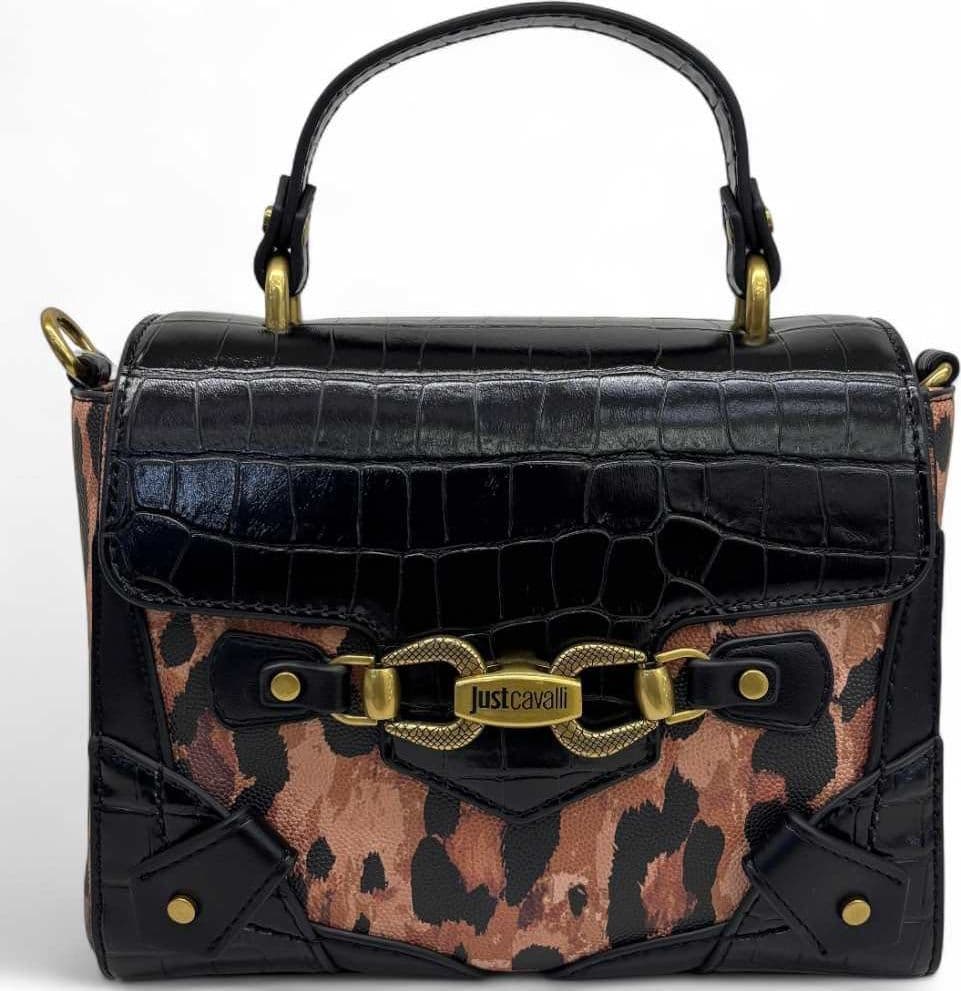 JUST CAVALLI Borsa a mano  Donna Nero-Maculato - 79RA4BH3ZSD23QL7 - 2