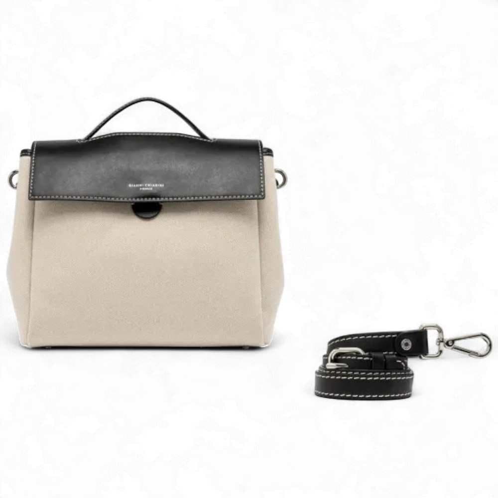 GIANNI CHIARINI Borsa a mano  Donna Beige-Nero - BS11620-SAL-NERO - 2
