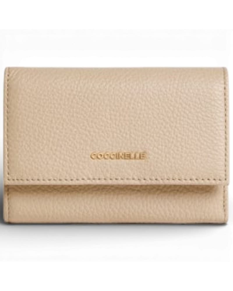COCCINELLE Coccinelle Portafoglio Metallic Soft Donna Sabbia in Pelle - 7