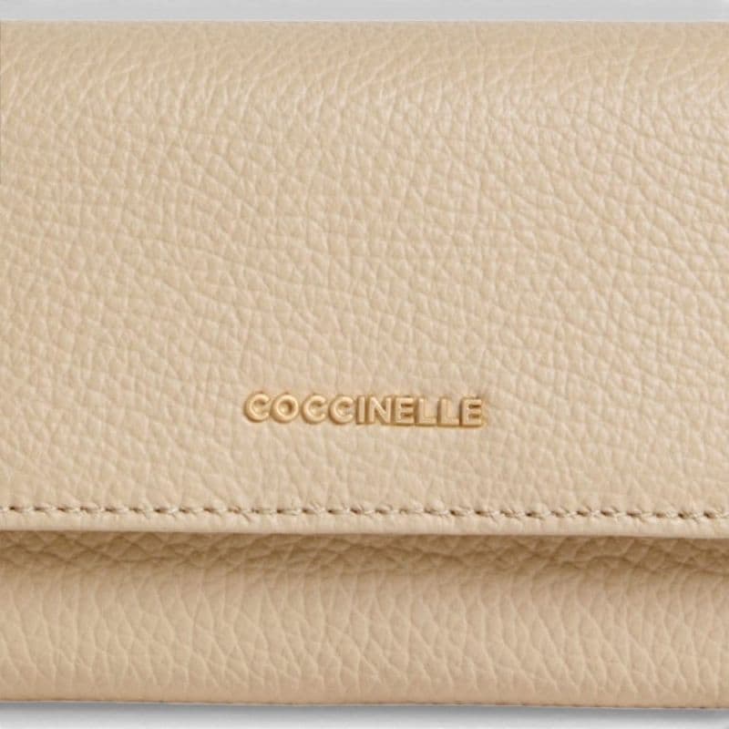 COCCINELLE Coccinelle Portafoglio Metallic Soft Donna Sabbia in Pelle - 3