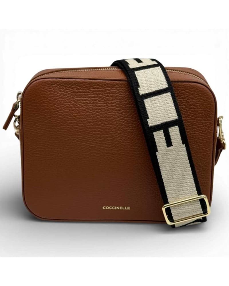 COCCINELLE Coccinelle Tracolla Tebe Donna Cognac in Pelle - 7