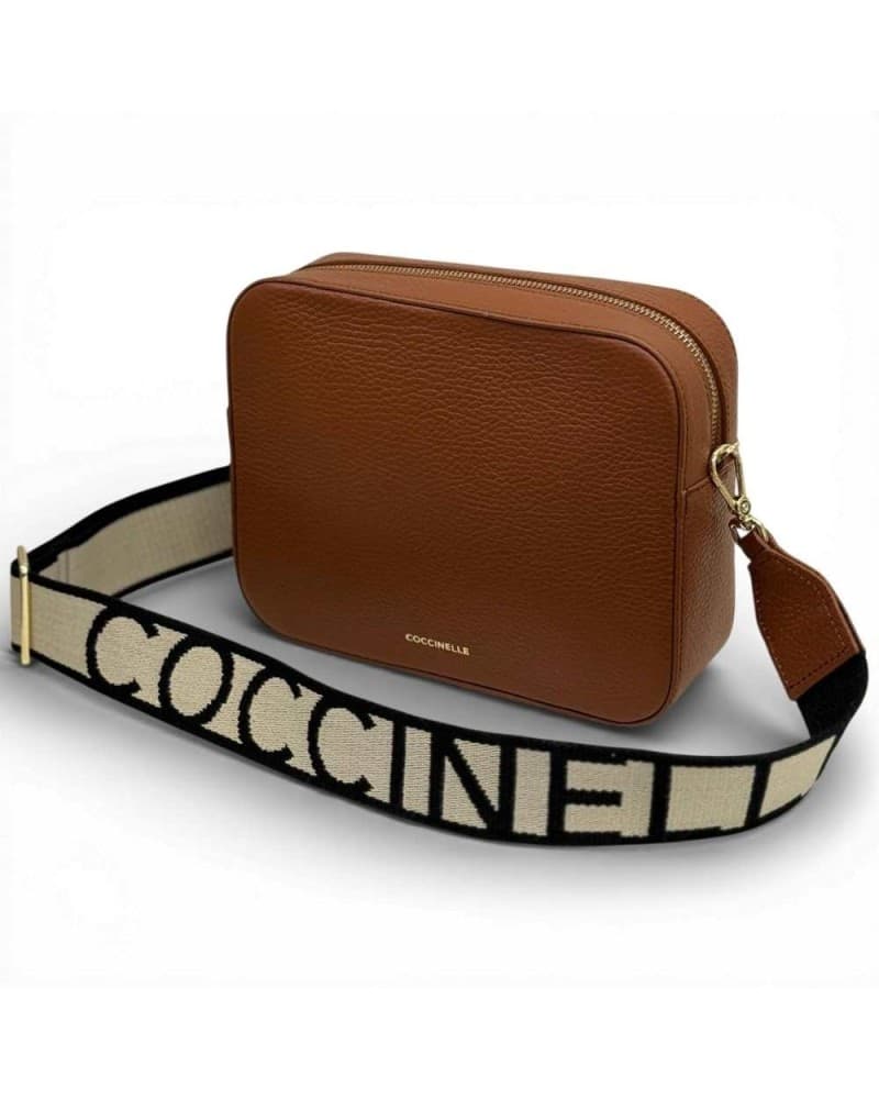 COCCINELLE Coccinelle Tracolla Tebe Donna Cognac in Pelle - 3