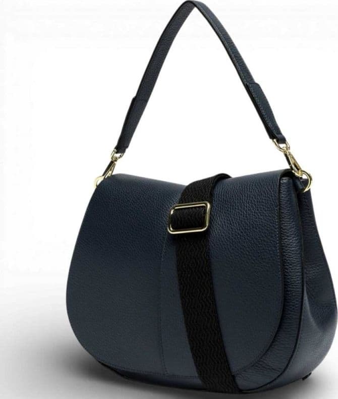 GIANNI CHIARINI Gianni Chiarini Borsa Helena Round Donna Navy in Pelle - 5