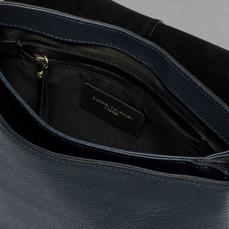 GIANNI CHIARINI Gianni Chiarini Borsa Helena Round Donna Navy in Pelle - 7