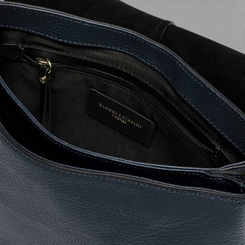 GIANNI CHIARINI Gianni Chiarini Borsa Helena Round Donna Navy in Pelle - 8