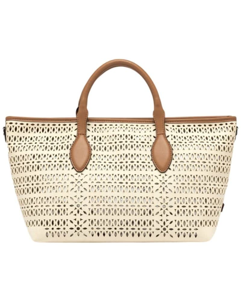GIANNI CHIARINI Gianni Chiarini Borsa Mashup Donna Panna/Corda/Clay in Tessuto e Pelle - 9