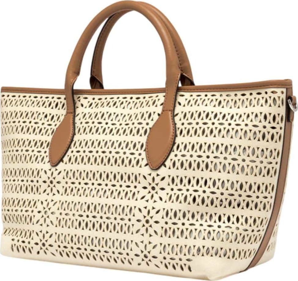 GIANNI CHIARINI Gianni Chiarini Borsa Mashup Donna Panna/Corda/Clay in Tessuto e Pelle - 4