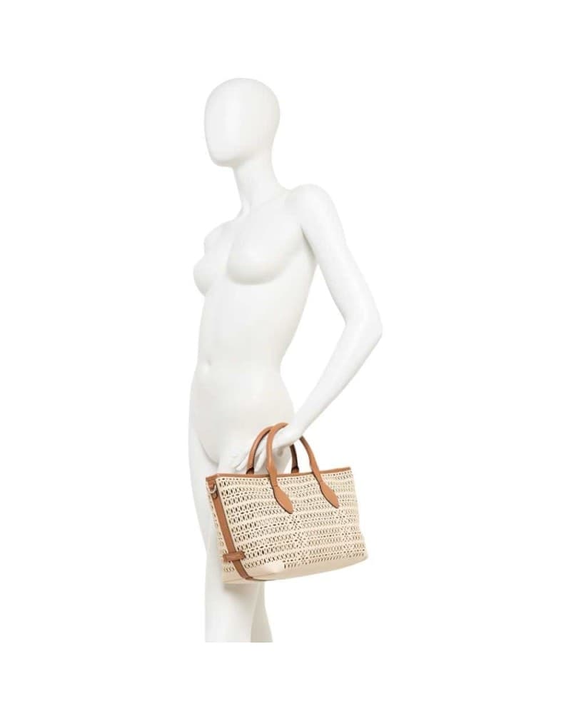 GIANNI CHIARINI Gianni Chiarini Borsa Mashup Donna Panna/Corda/Clay in Tessuto e Pelle - 7
