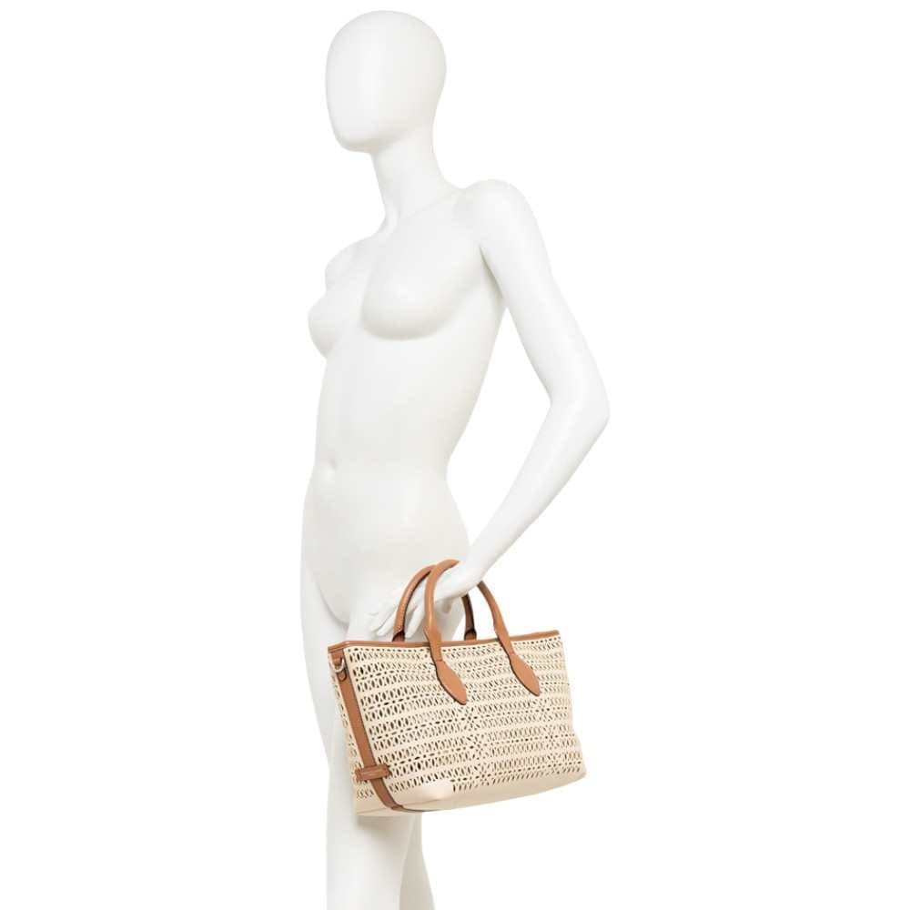 GIANNI CHIARINI Gianni Chiarini Borsa Mashup Donna Panna/Corda/Clay in Tessuto e Pelle - 8