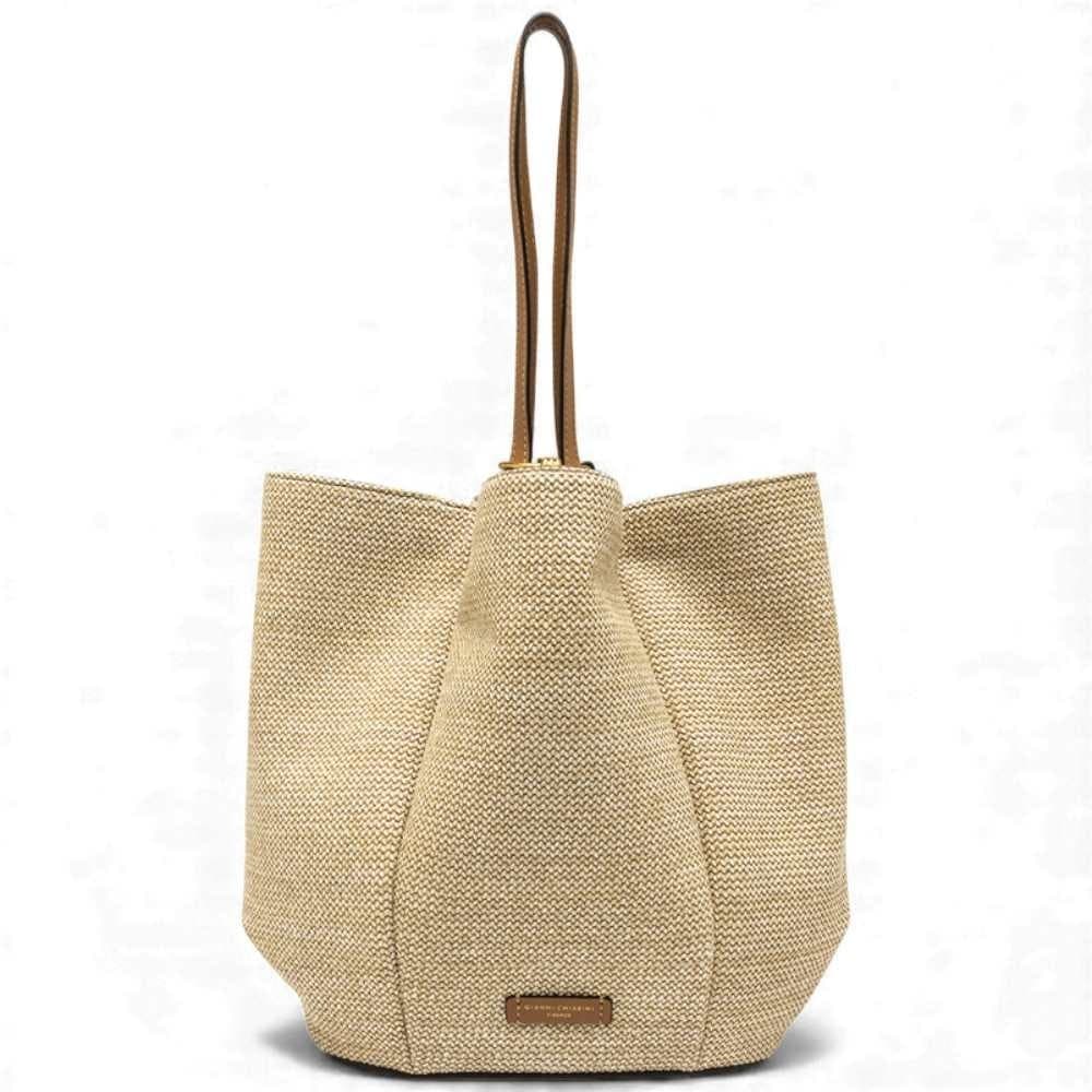GIANNI CHIARINI Gianni Chiarini Borsa Lily Donna Naturale-Cuoio in Tessuto e Pelle - 4