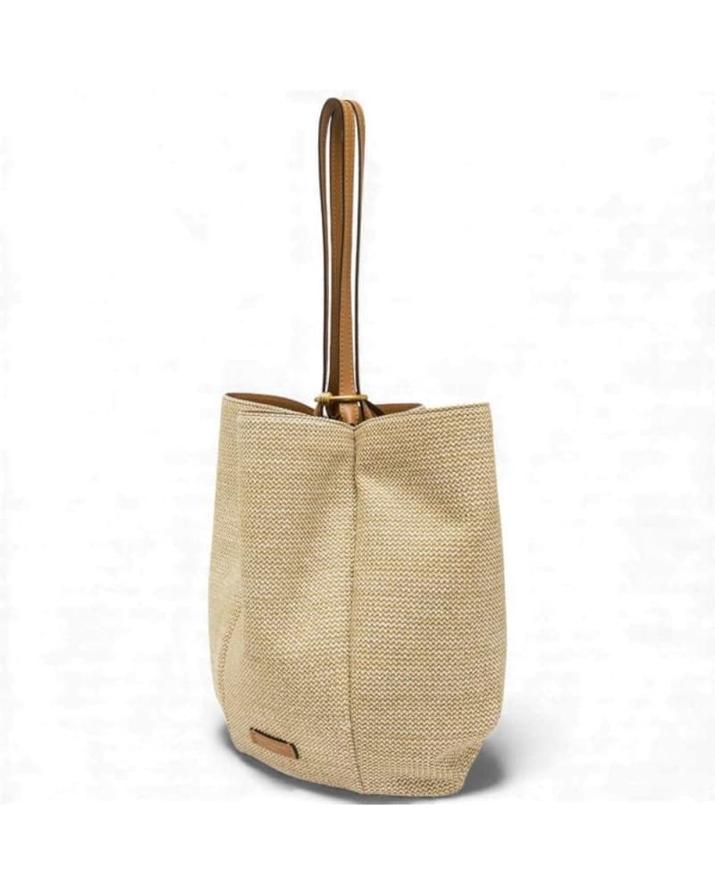 GIANNI CHIARINI Gianni Chiarini Borsa Lily Donna Naturale-Cuoio in Tessuto e Pelle - 7