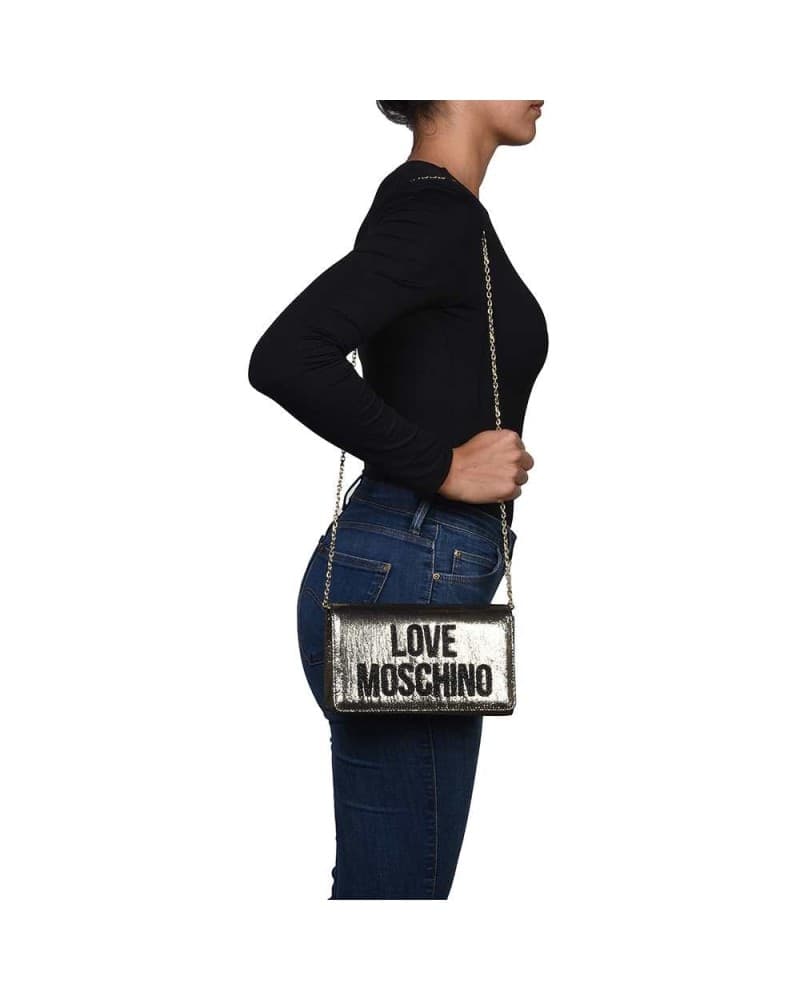 Love Moschino  Shopping Bag Soft Donna Oro in Tessuto - 7