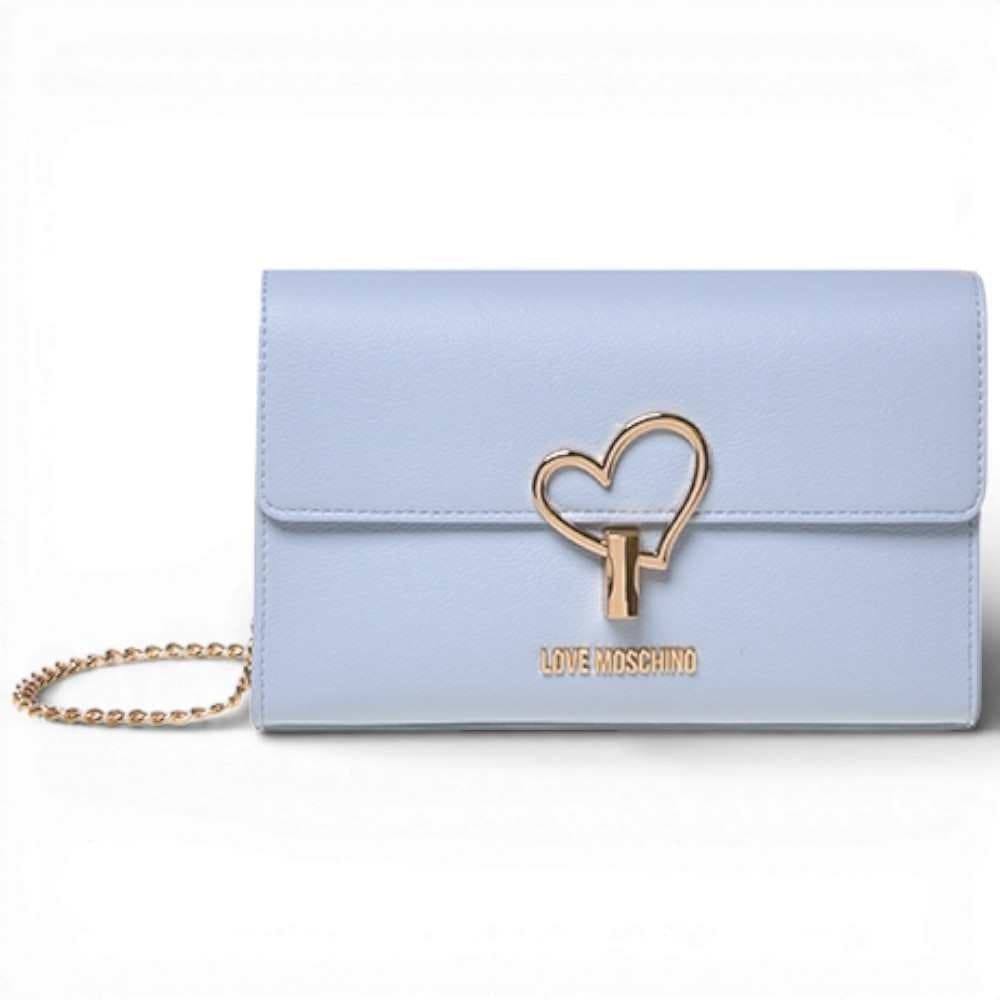 Love Moschino  Borsetta Donna Celeste in Ecopelle con Logo Dorato - 2
