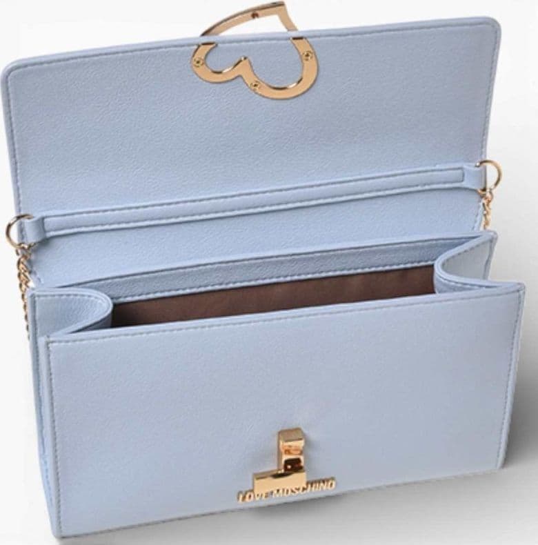 Love Moschino  Borsetta Donna Celeste in Ecopelle con Logo Dorato - 5