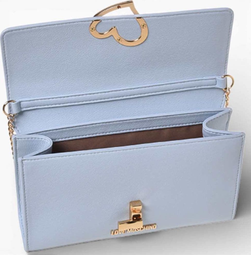 Love Moschino  Borsetta Donna Celeste in Ecopelle con Logo Dorato - 6