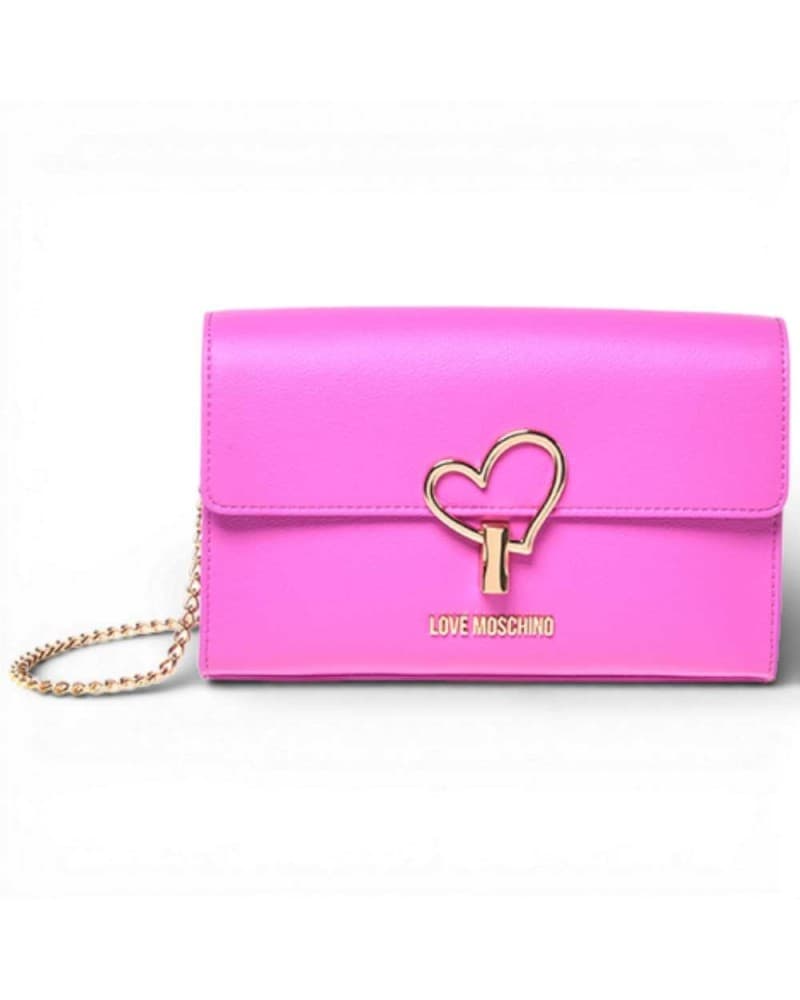 Love Moschino  Borsetta Donna Rosa in Ecopelle Trapuntata con Logo Dorato - 9