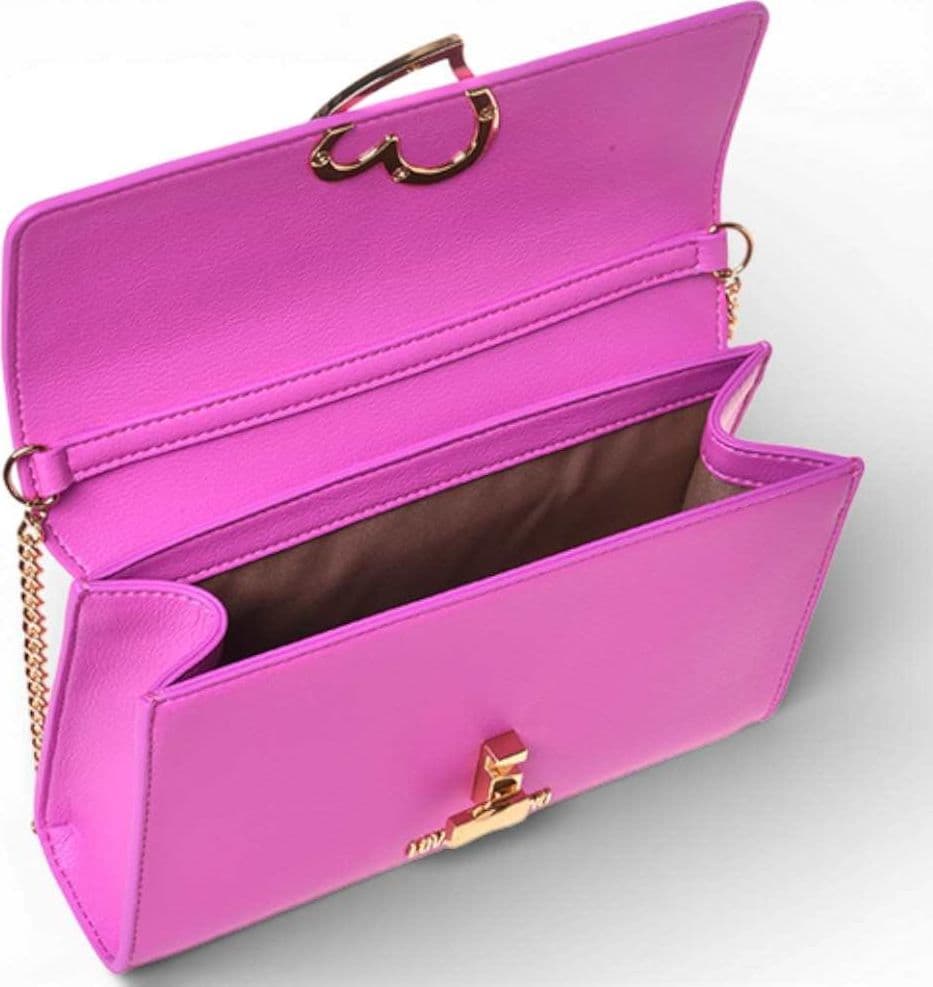 Love Moschino  Borsetta Donna Rosa in Ecopelle Trapuntata con Logo Dorato - 6