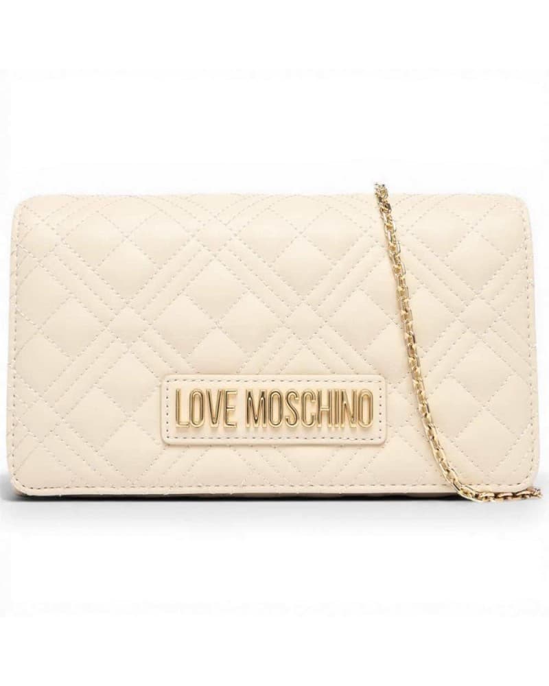Love Moschino  Borsa Quilted Donna Avorio in Sintetico - 9