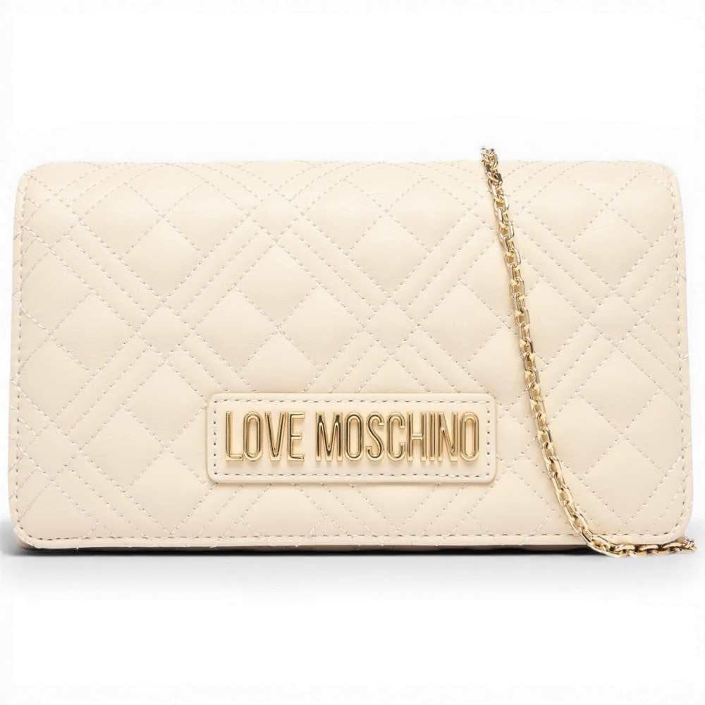 Love Moschino  Borsa Quilted Donna Avorio in Sintetico - 2