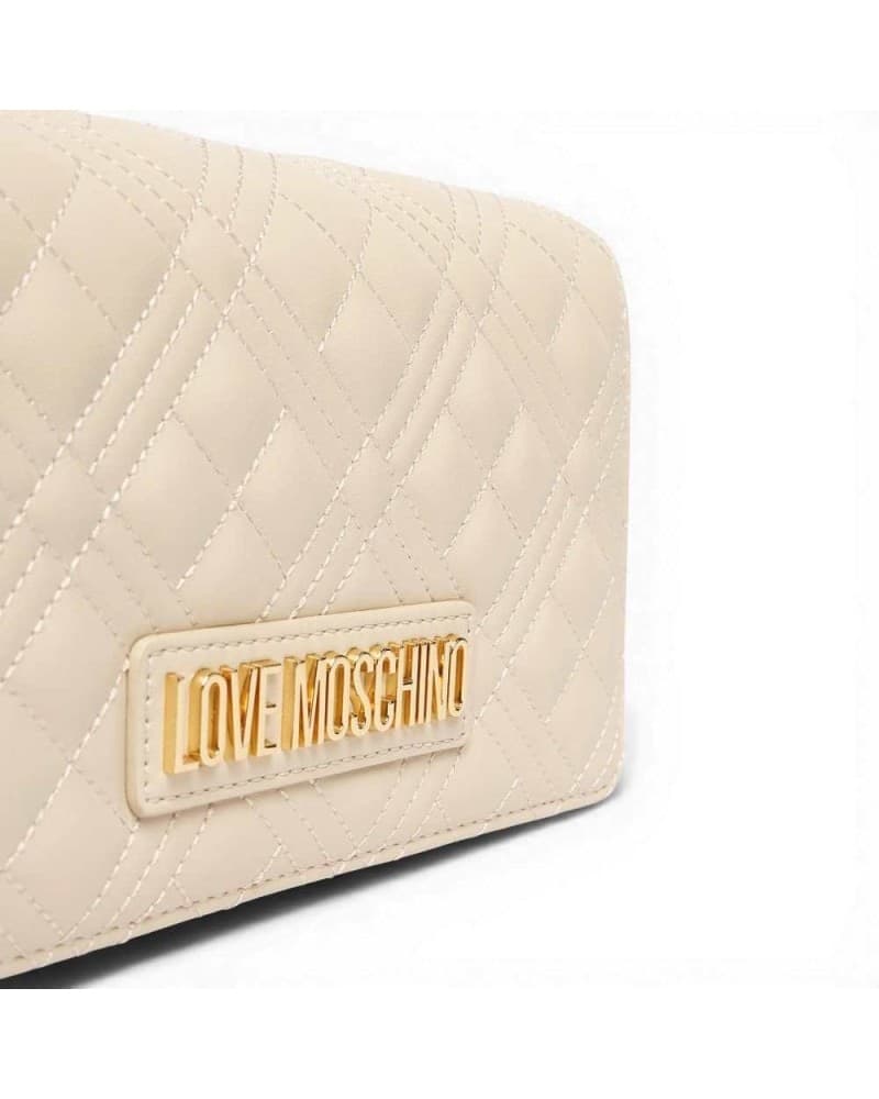 Love Moschino  Borsa Quilted Donna Avorio in Sintetico - 3
