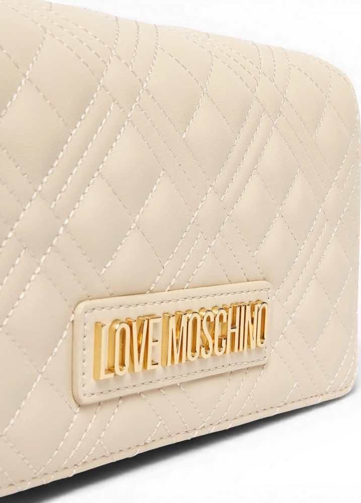 Love Moschino  Borsa Quilted Donna Avorio in Sintetico - 4