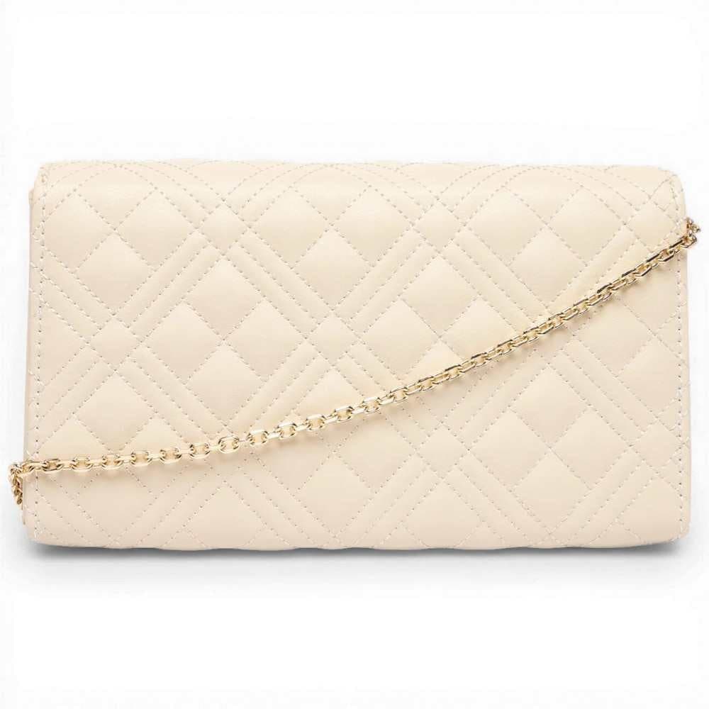 Love Moschino  Borsa Quilted Donna Avorio in Sintetico - 6
