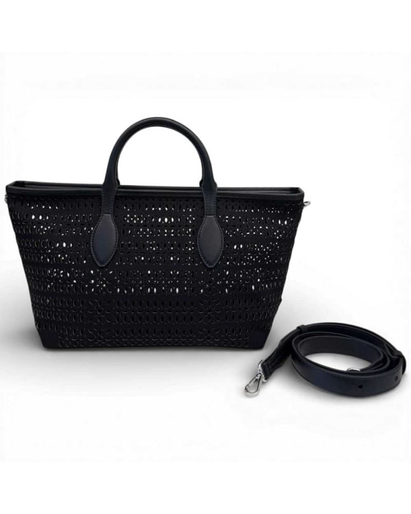 GIANNI CHIARINI Gianni Chiarini Borsa Mashup Donna Nero in Tessuto e Pelle - 9
