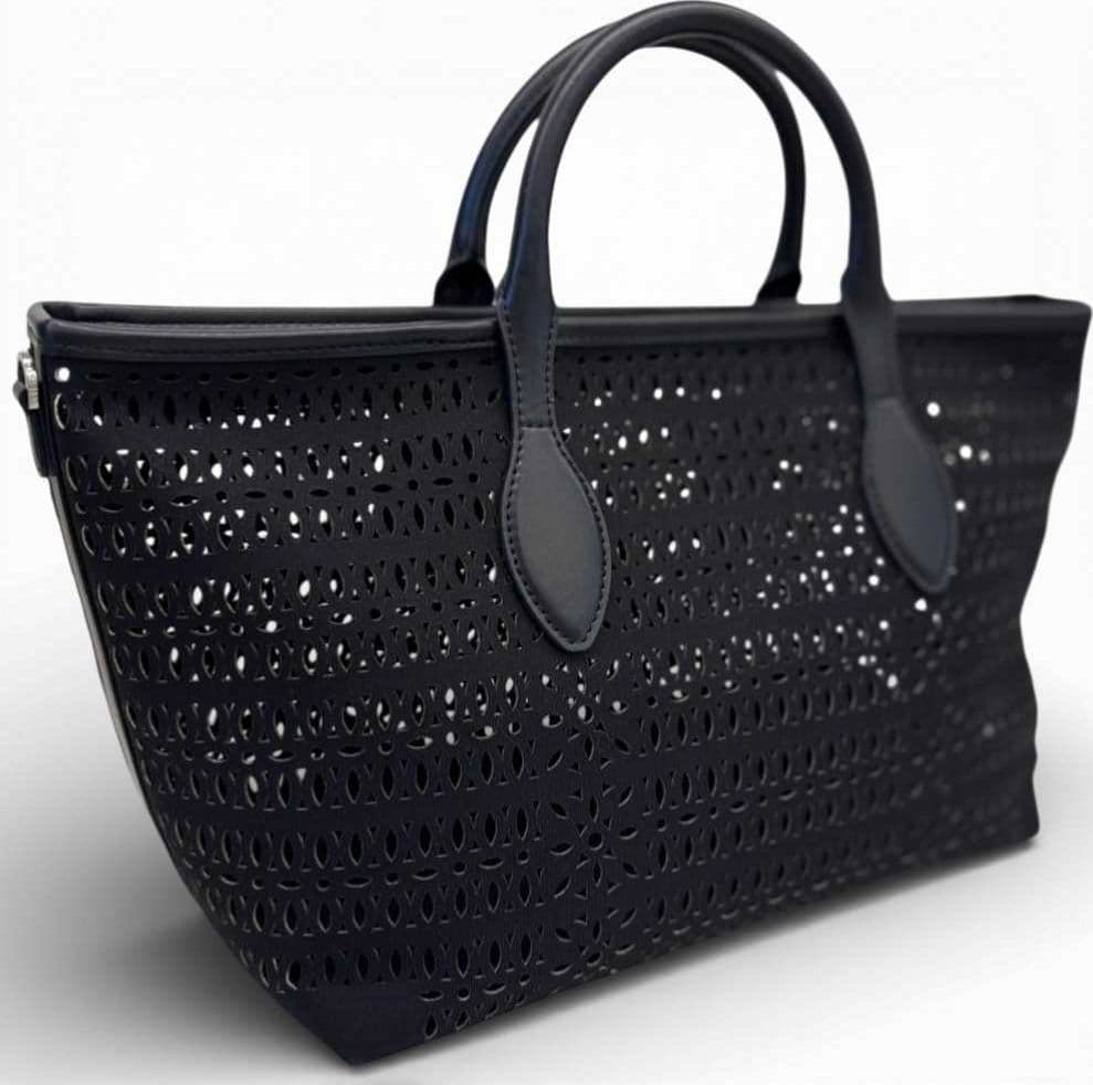 GIANNI CHIARINI Gianni Chiarini Borsa Mashup Donna Nero in Tessuto e Pelle - 4