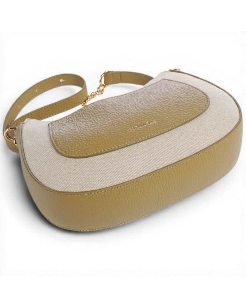 COCCINELLE Coccinelle Mini Bag C-Easy Canvas Donna Naturale in Canvas e Pelle - 7
