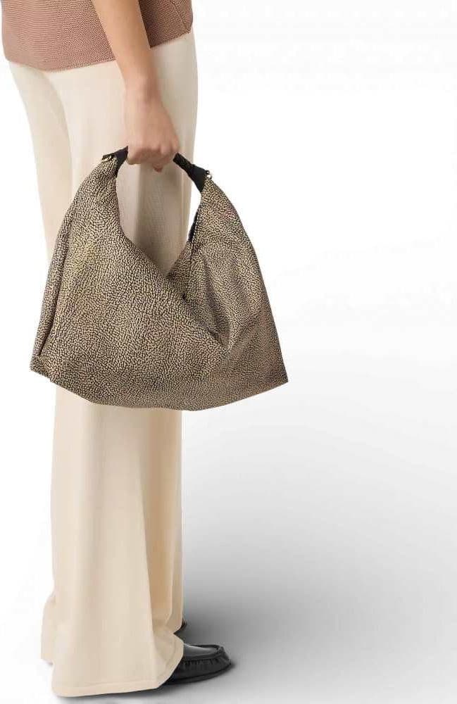 Borbonese Borsa Hobo M. BORBONESE OP Naturale/Nero - 91010206-0195-X11 - 4