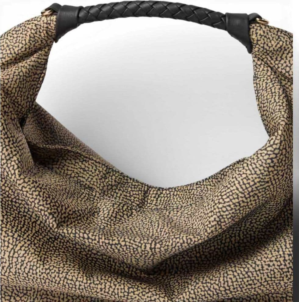 Borbonese Borsa Hobo M. BORBONESE OP Naturale/Nero - 91010206-0195-X11 - 8