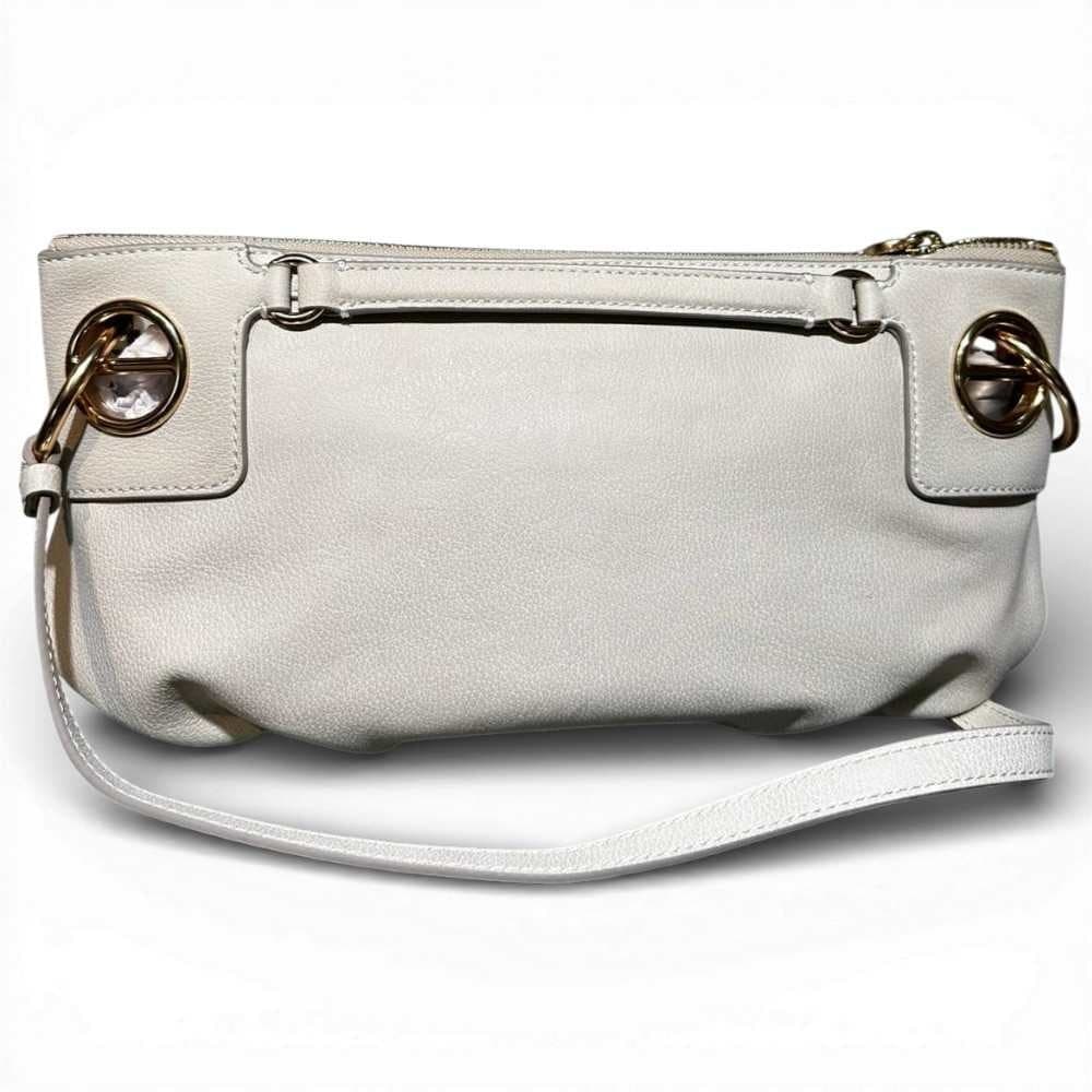 Borbonese Borsa London Cross Over S. BORBONESE Vitello Nabuk White Cotton - 91010264-0197-927 - 6