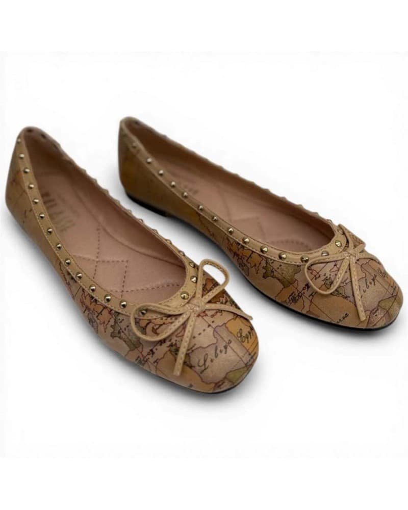 ALVIERO MARTINI 1 CLASSE Alviero Martini 1 Classe Ballerine Geo Classic Donna Naturale Taglia 37 - 9
