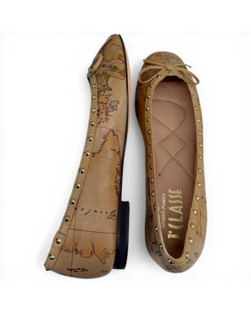 ALVIERO MARTINI 1 CLASSE Alviero Martini 1 Classe Ballerine Geo Classic Donna Naturale Taglia 37 - 7