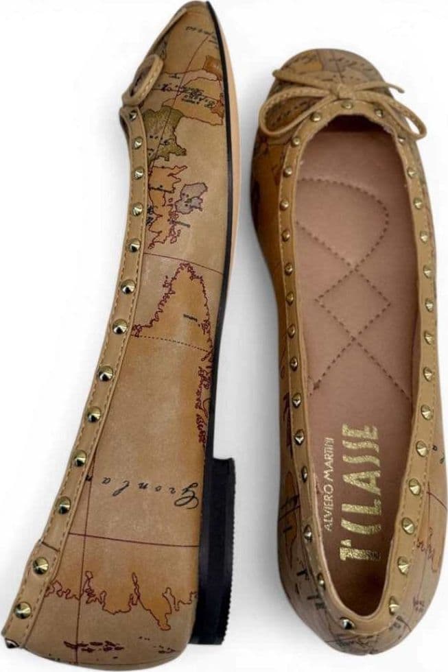 ALVIERO MARTINI 1 CLASSE Alviero Martini 1 Classe Ballerine Geo Classic Donna Naturale Taglia 40 - 8