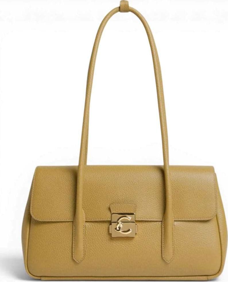 COCCINELLE Coccinelle Borsa a mano C-Me Lock Bag Donna Seagrass in Pelle Granata - 2