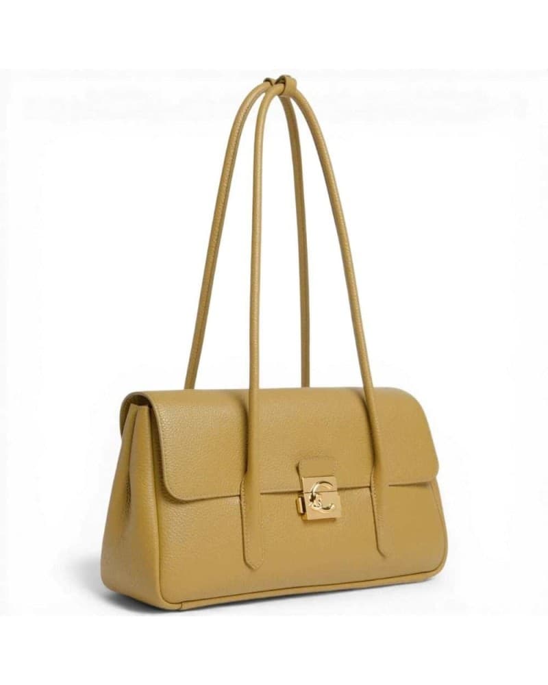 COCCINELLE Coccinelle Borsa a mano C-Me Lock Bag Donna Seagrass in Pelle Granata - 3