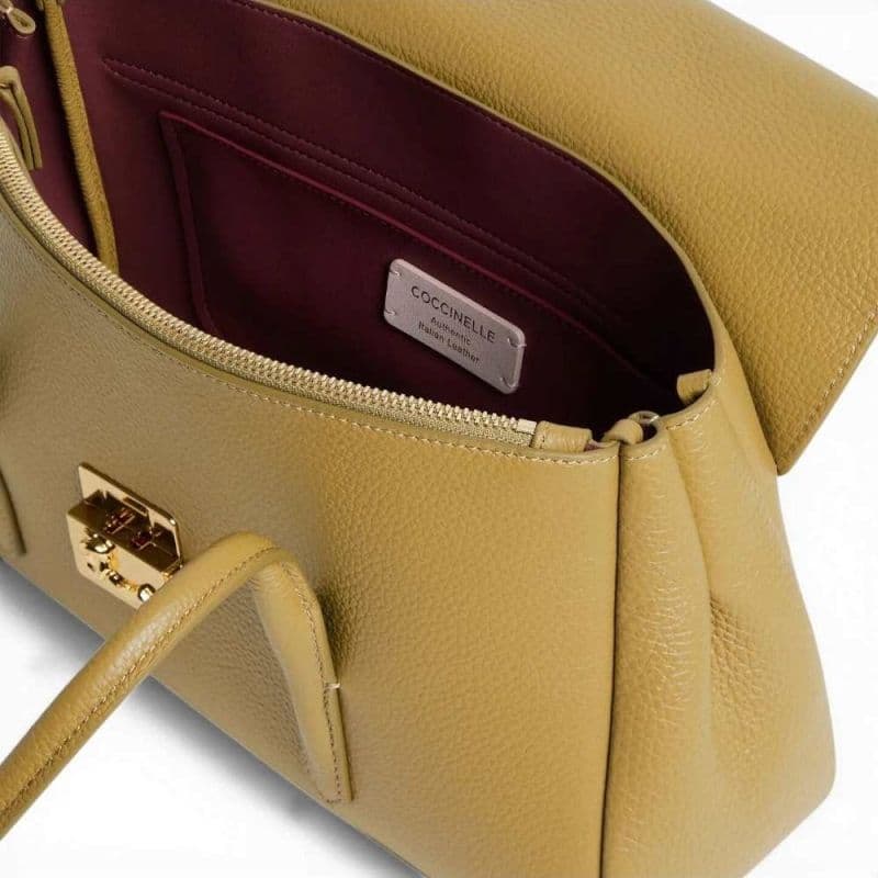 COCCINELLE Coccinelle Borsa a mano C-Me Lock Bag Donna Seagrass in Pelle Granata - 5
