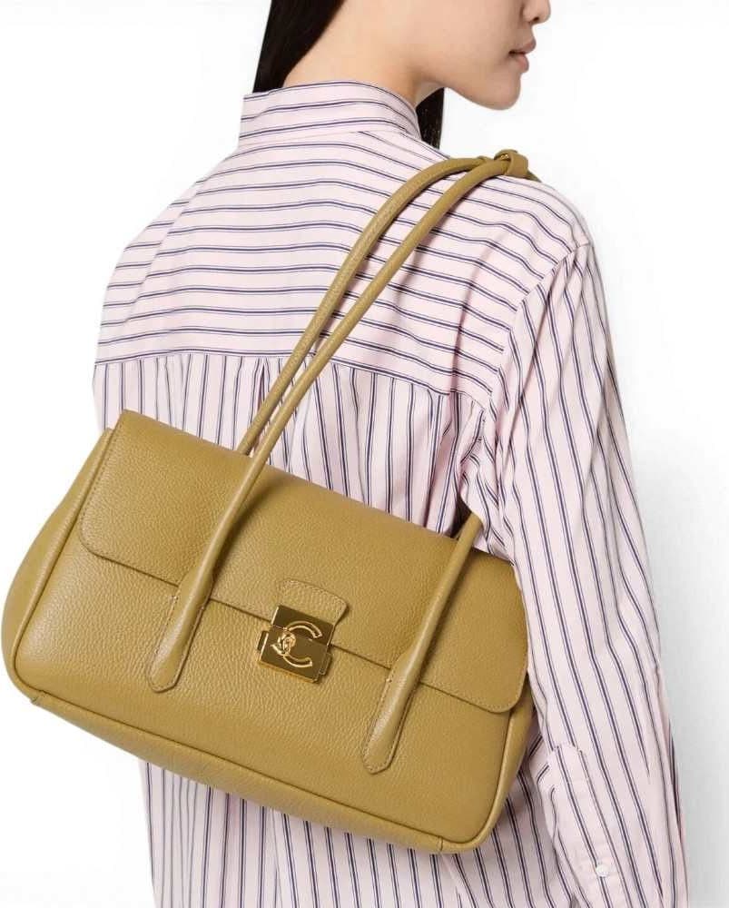 COCCINELLE Coccinelle Borsa a mano C-Me Lock Bag Donna Seagrass in Pelle Granata - 8