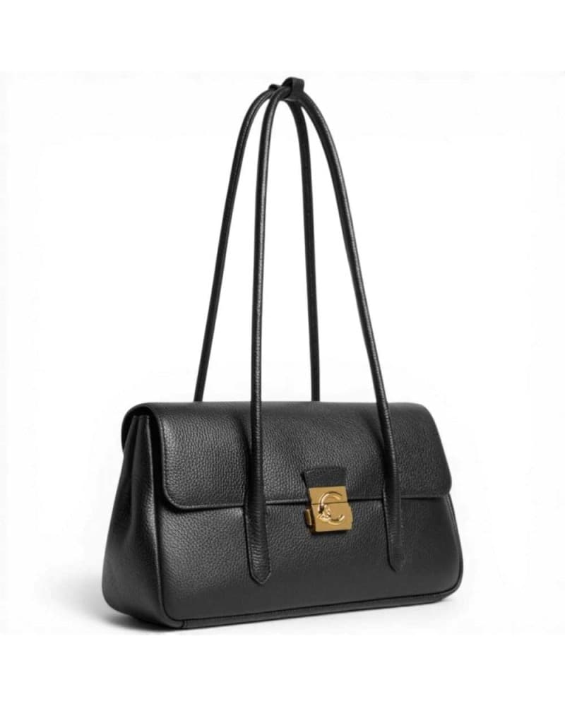 COCCINELLE Coccinelle Borsa a spalla C-Me Lock Large Donna Noir in Pelle grana - 3